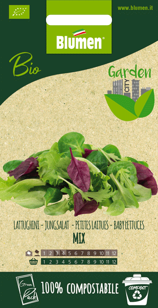 Bio City Garden – Μιξ μαρουλάκια baby leaf – Mix di lattughe da taglio